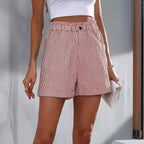 NEW WOMEN'S CASUAL SUMMER STRIPED SHORTS WITH POCKETS SOLELII
