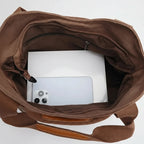 LETTER PRINT CANVAS TOTE BAG SOLELII