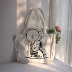 SNOOPY PRINT CANVAS CROSSBODY BAG SOLELII