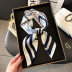 CHAIN PRINT SILK NECK SCARF Test