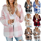 PLAID HOODED ZIPPER JACKET SOLELII