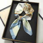 WOMEN'S SILK-LIKE SQUARE SCARF SOLELII