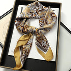 WOMEN'S SILK-LIKE SQUARE SCARF SOLELII