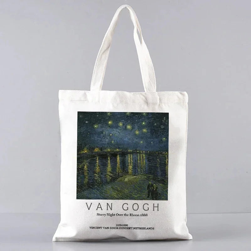 VAN GOGH ART PRINT CANVAS TOTE BAG