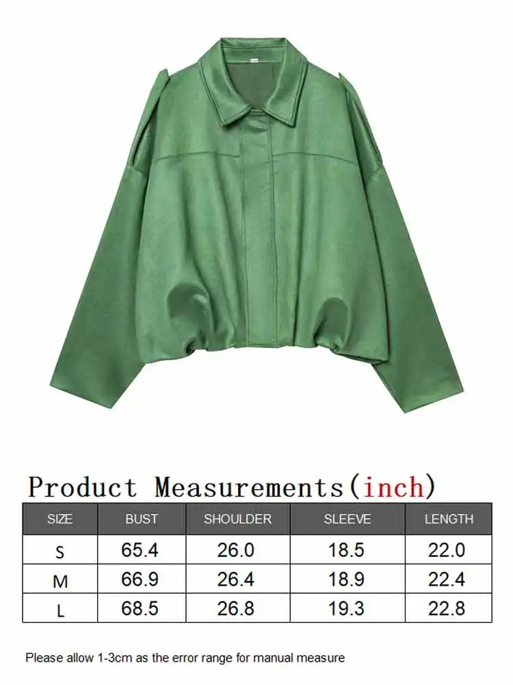 WOMEN'S FAUX SUEDE LOOSE BOMBER JACKET WITH ZIPPER