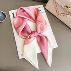 LUXURY PLAID SILK-LIKE SQUARE SCARF Test