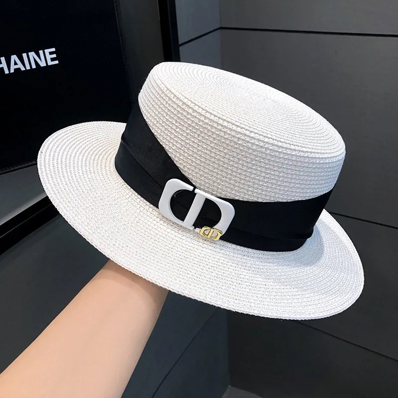 WOMEN’S SUMMER FLAT TOP STRAW HAT