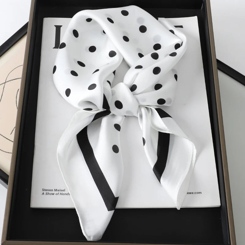 LUXURY PLAID SILK-LIKE SQUARE SCARF