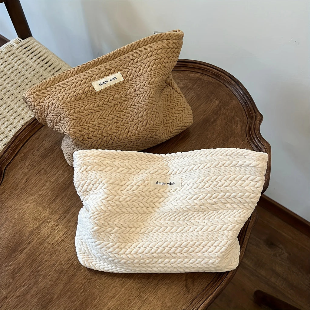 WOVEN POLYESTER TRAVEL COSMETIC BAG