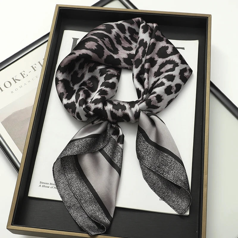 LUXURY PLAID SILK-LIKE SQUARE SCARF