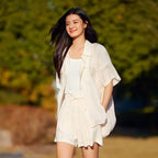 MID-LONG TEXTURED TOP & SHORTS SET SOLELII