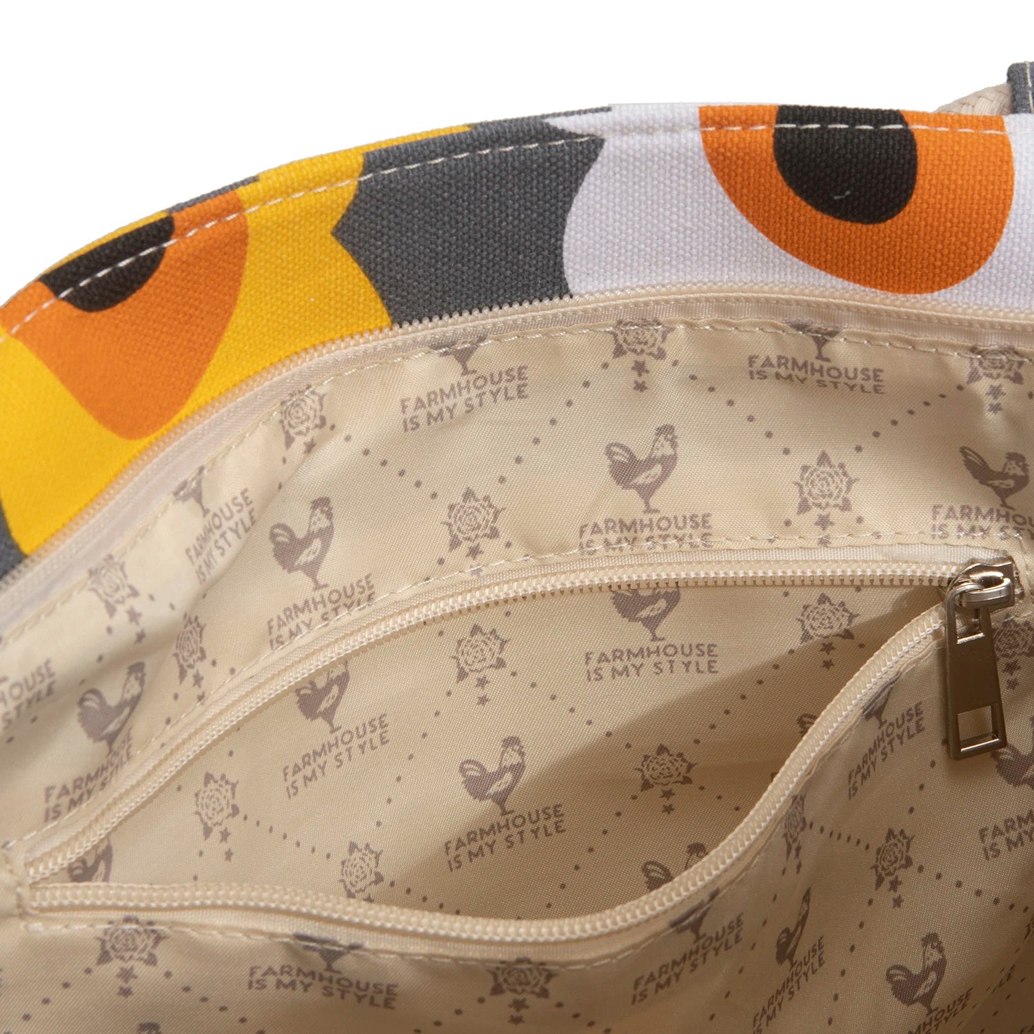 CANVAS BEACH BAG WITH PRINT