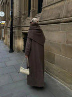 WOMEN'S WOOL BLEND SHOULDER PAD COAT SOLELII