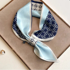 SATIN SILK PRINT NECKERCHIEF SCARF Test
