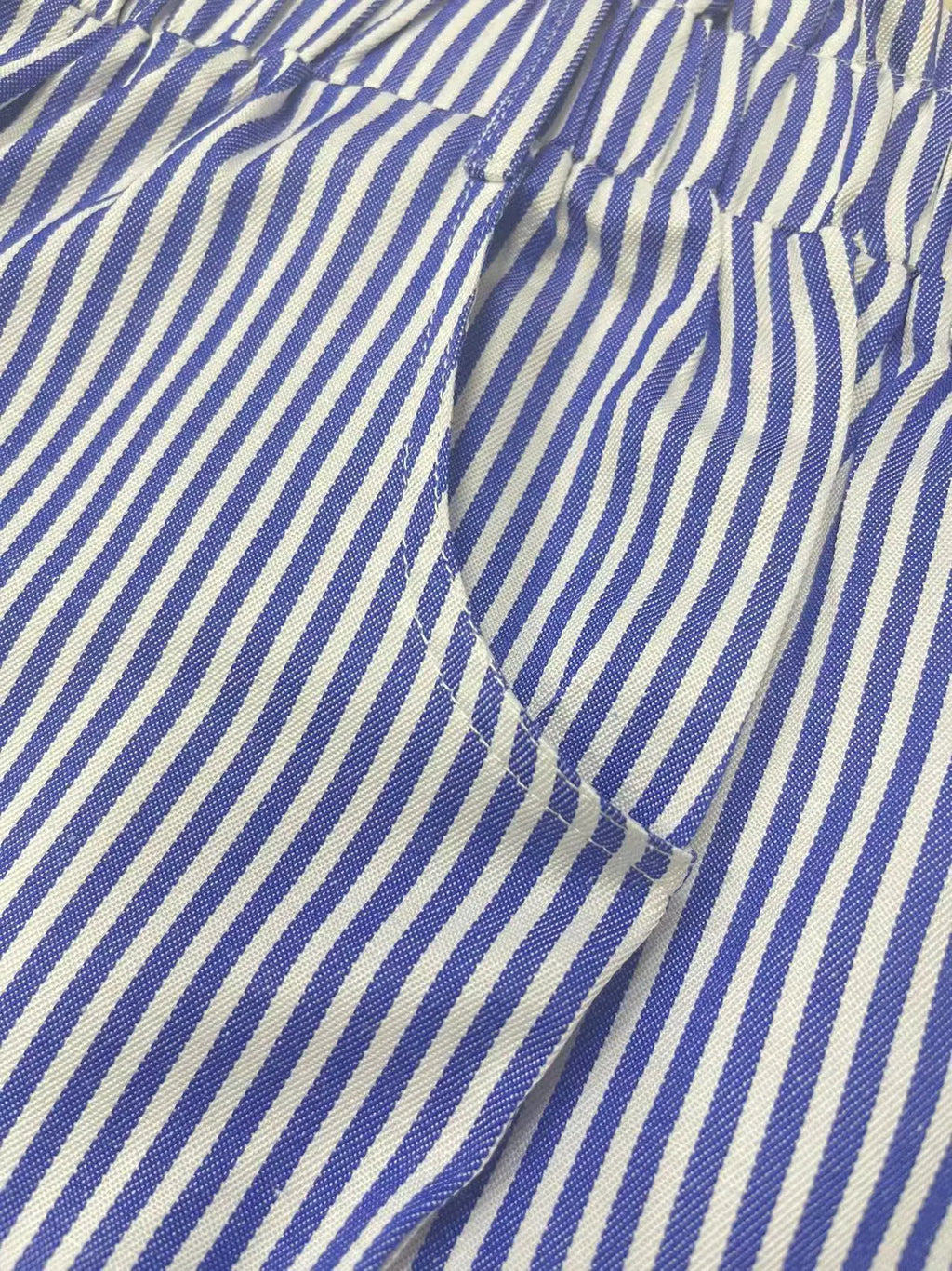 NEW WOMEN'S CASUAL SUMMER STRIPED SHORTS WITH POCKETS