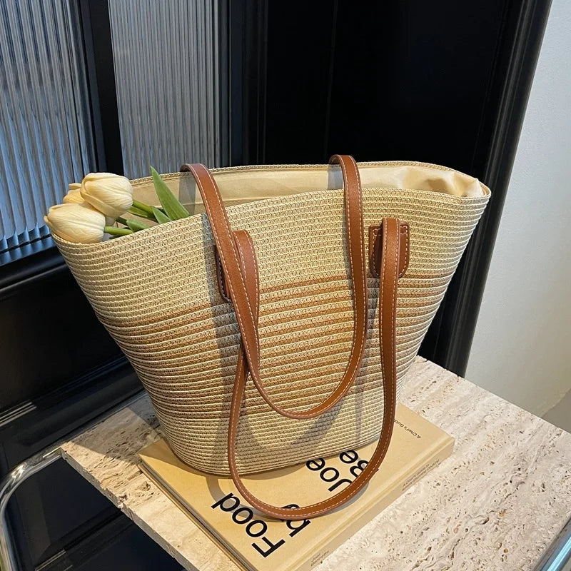 SUMMER STRAW SHOULDER BAG