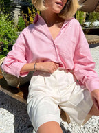 BORNLADIES HIGH WAIST CASUAL SHORTS SOLELII