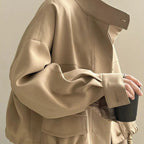 WOMEN'S SOLID COLOR CROPPED JACKET SOLELII
