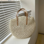 ROUND WOVEN STRAW SHOULDER BAG SOLELII