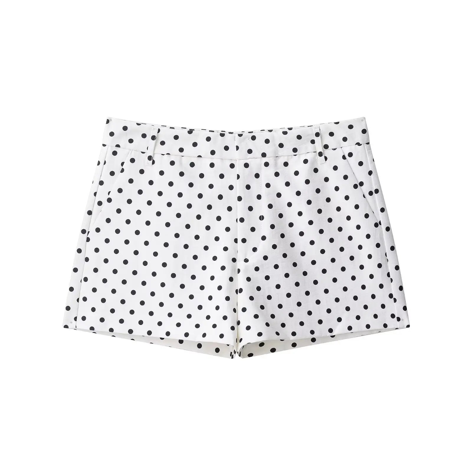 POLKA DOT ZIPPER JACKET WITH TURTLENECK