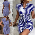 WOMEN CASUAL SLEEVELESS STRIPED DRESS SOLELII