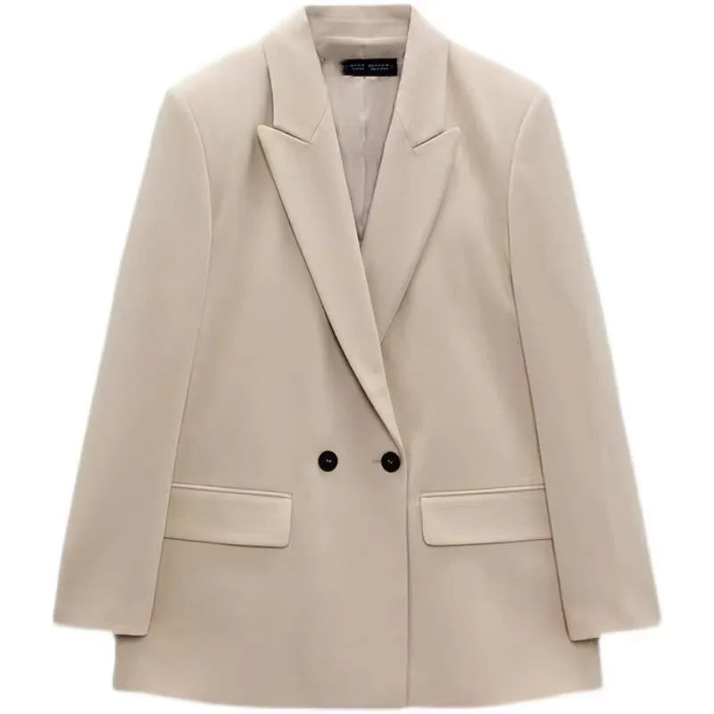WOMEN'S DOUBLE-BREASTED LOOSE BLAZER