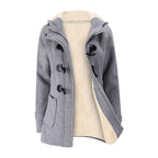 FLEECE HORN BUTTON COAT SOLELII
