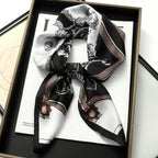 WOMEN'S SILK-LIKE SQUARE SCARF SOLELII