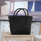 WOVEN BAMBOO-HANDLE CROCHET TOTE SOLELII