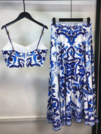 WOMEN’S BLUE PORCELAIN TWO-PIECE SET SOLELII