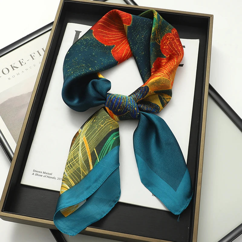 WOMEN'S SILK-LIKE SQUARE SCARF