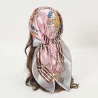 SATIN PRINT MULTIFUNCTIONAL SQUARE SCARF Test