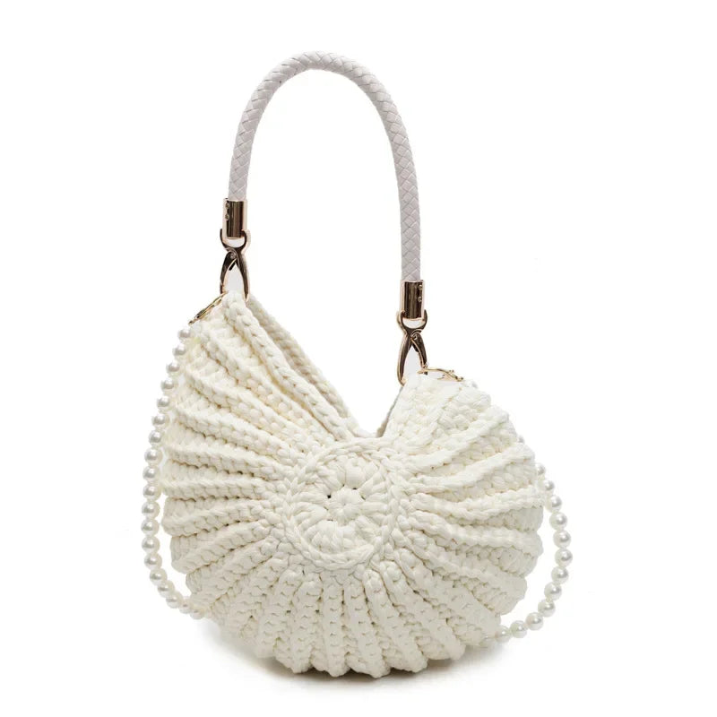 CREATIVE CONCH SHAPE CROCHET SHOULDER BAG
