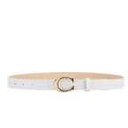 WOMEN’S THIN LEATHER BELT WITH MOON BUCKLE SOLELII