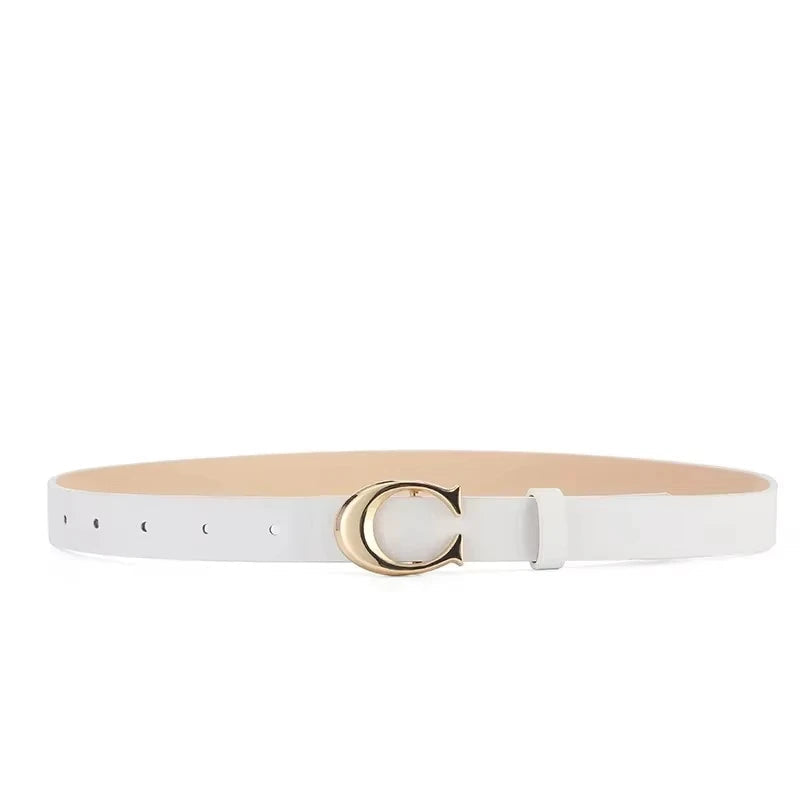 MOON BUTTON MULTI-COLOR THIN BELT