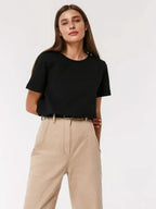 BASIC LOOSE COTTON SUMMER TEE SOLELII