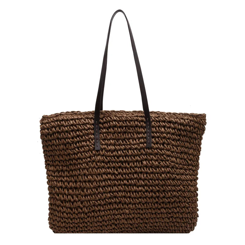 LUXURY STRAW WOVEN TOTE BAG