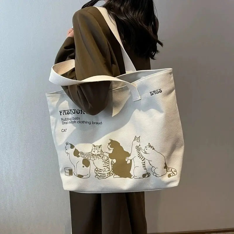 CLASSIC CANVAS ZIPPER TOTE BAG