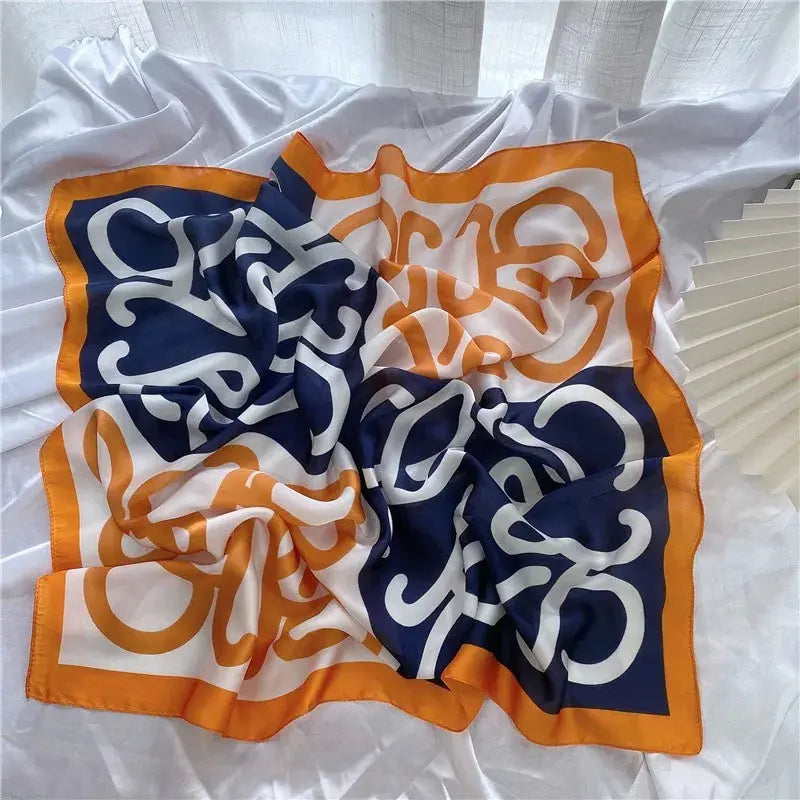 LUXURY PRINT SILK SQUARE SCARF Test