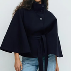 VINTAGE CAPE JACKET WITH BELT SOLELII