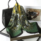 WOMEN'S SILK-LIKE SQUARE SCARF SOLELII