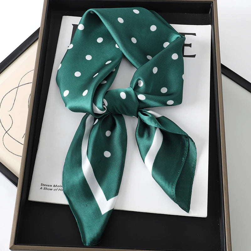 LUXURY PLAID SILK-LIKE SQUARE SCARF