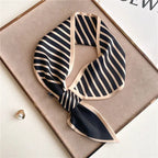 SATIN SILK PRINT NECKERCHIEF SCARF Test