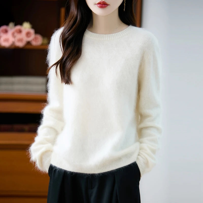 LONG SLEEVE PURE WOOL SWEATER