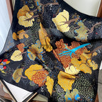 WOMEN'S SILK-LIKE SQUARE SCARF SOLELII