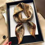 NORDIC STYLE FAUX SILK SQUARE SCARF Test