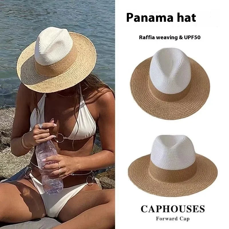 SUMMER BEACH RAFFIA WOVEN SUN HAT