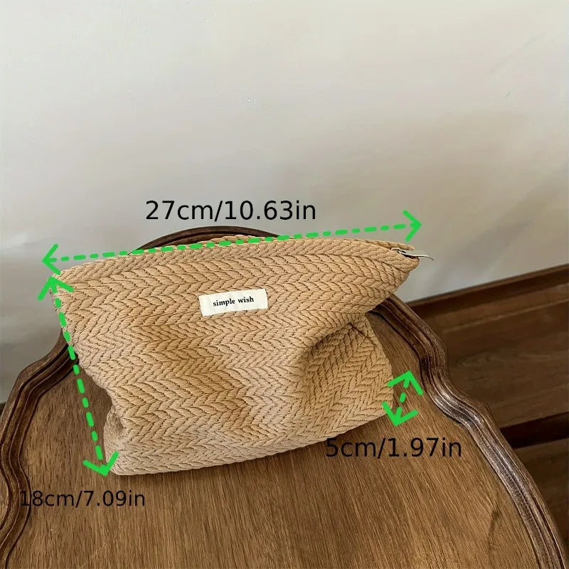WOVEN POLYESTER TRAVEL COSMETIC BAG