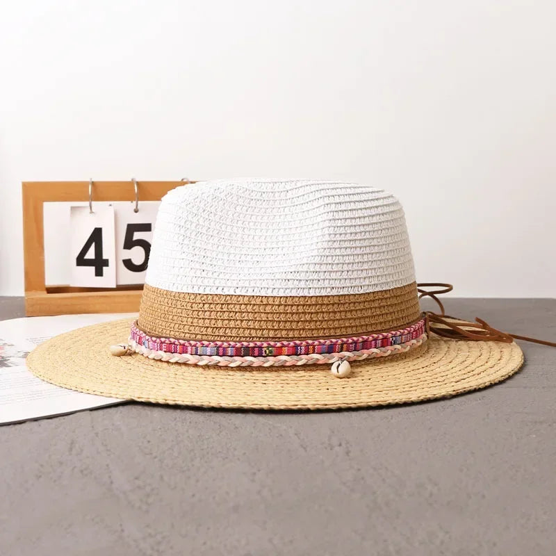 SUMMER BEACH RAFFIA WOVEN SUN HAT