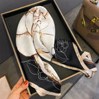 LUXURY PLAID SILK-LIKE SQUARE SCARF Test